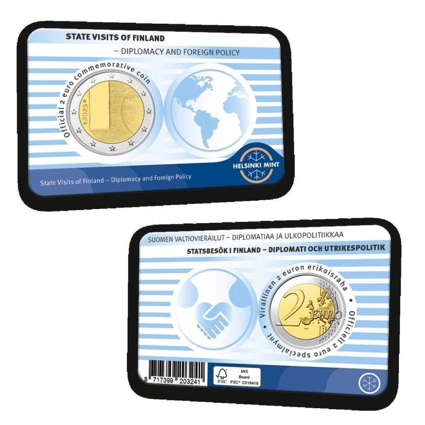 coincard Finland- Democraty, Ophalen of Verzenden, Finland, 2 euro, Setje