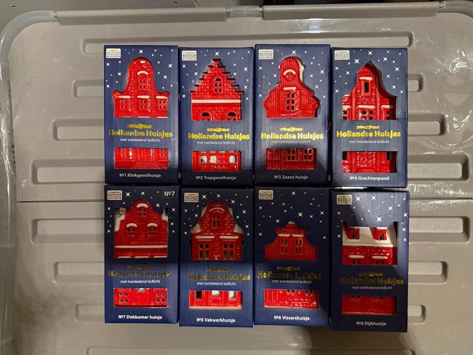 8x Hollandse Huisjes met twinkelend ledlicht, Ophalen of Verzenden, Nieuw