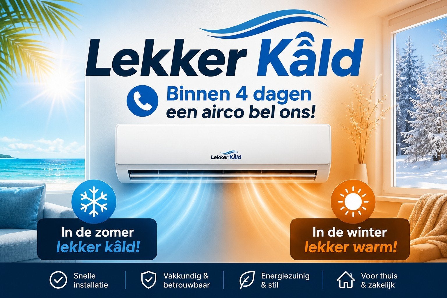 AIRCO'S MONTAGE BINNEN 4 DAGEN! - Scherpe prijzen!, Nieuw, 3 snelheden of meer, Ophalen of Verzenden, 100 m³ of groter