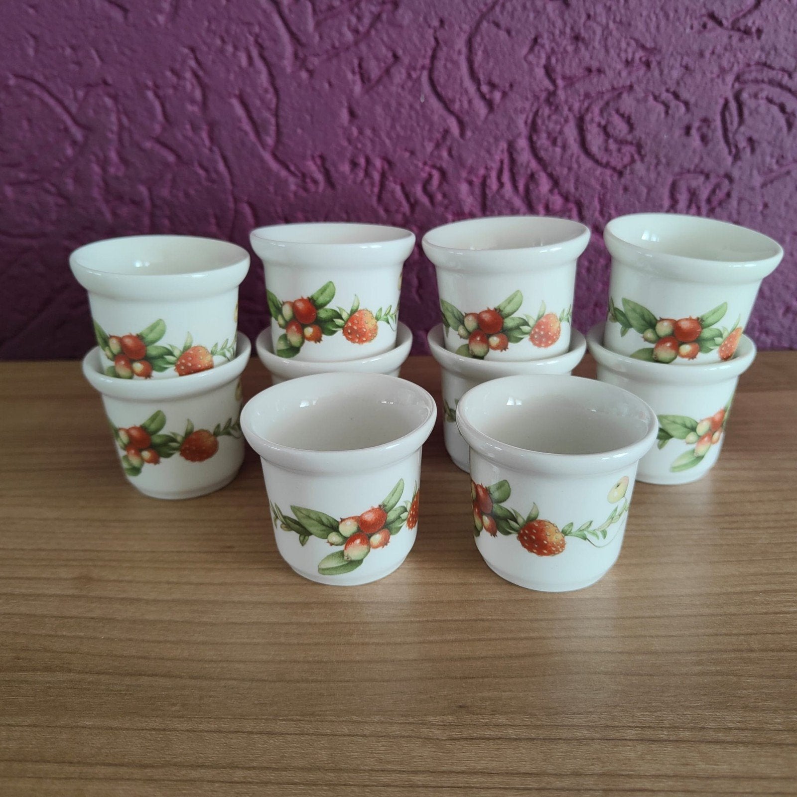 Marjolein Bastin eierdopjes 10st J G Meakin Wedgwood Libelle, Ophalen of Verzenden, Zo goed als nieuw, Porselein, Overige typen