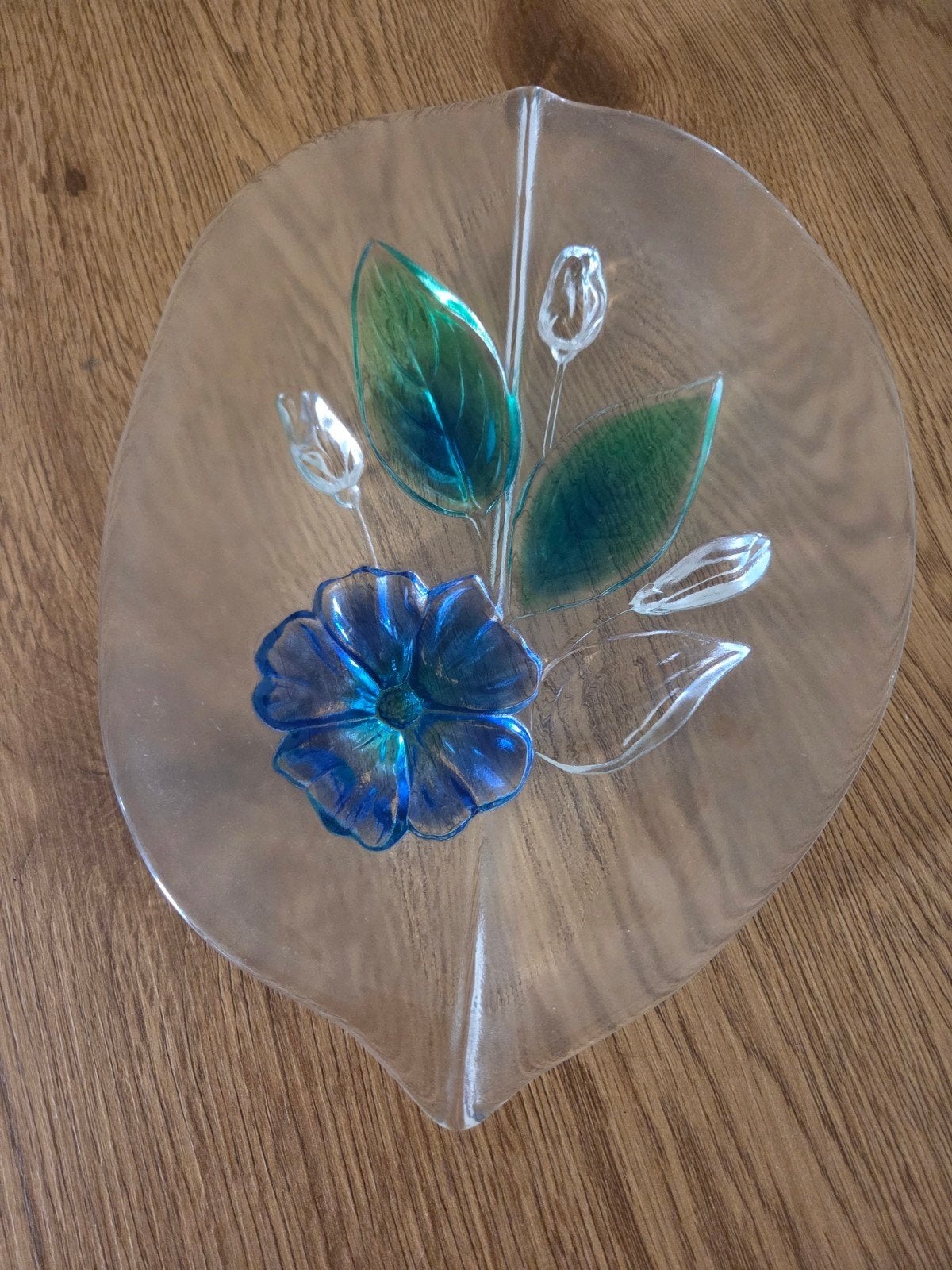 Walther Glas Kleine Schaal met Bloemmotief, Antiek en Kunst, Ophalen