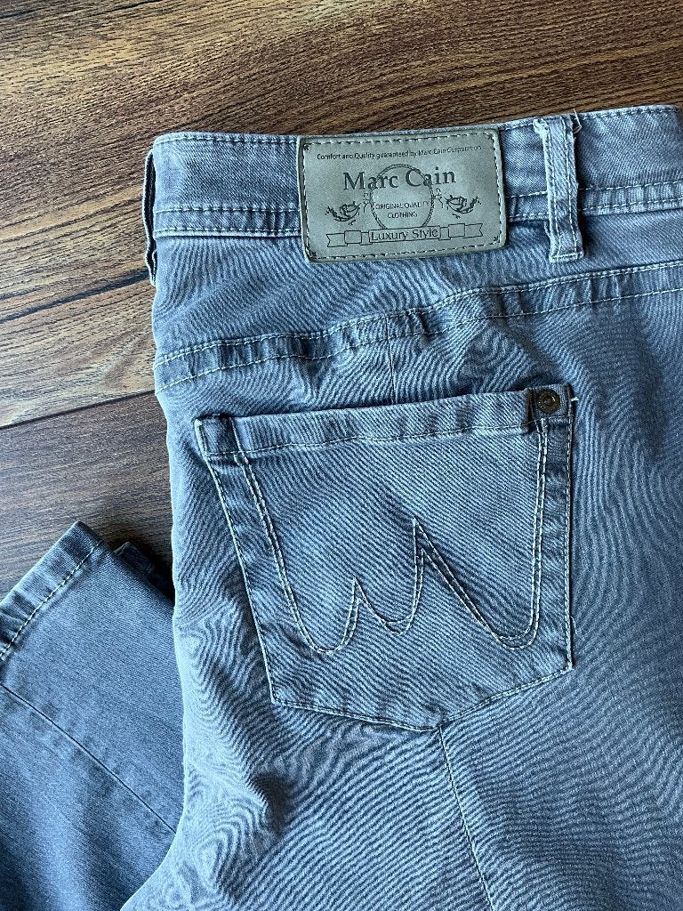 MarcCain dames broek 6/42-44 grijs stretch, Maat 42/44 (L), Ophalen of Verzenden, Zo goed als nieuw, Grijs