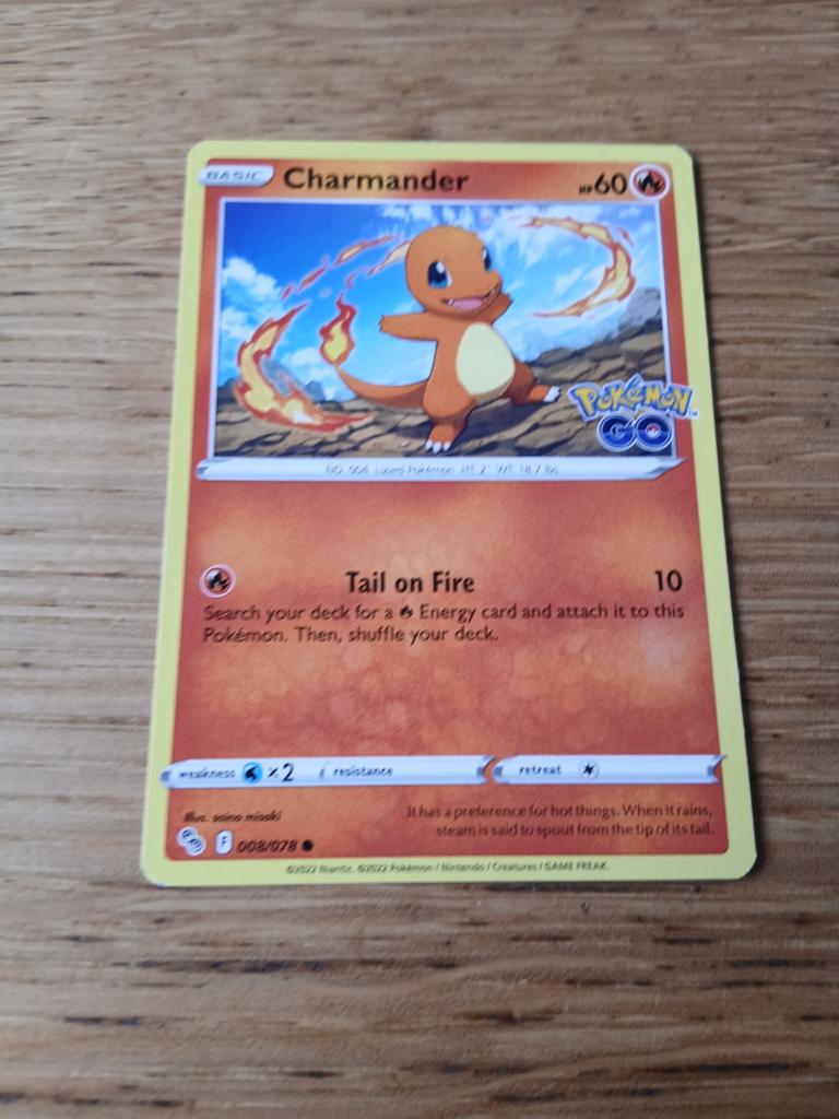 Pokémon Kaart: Charmander (008/078) - Pokémon GO Set, Ophalen of Verzenden, Zo goed als nieuw, Losse kaart