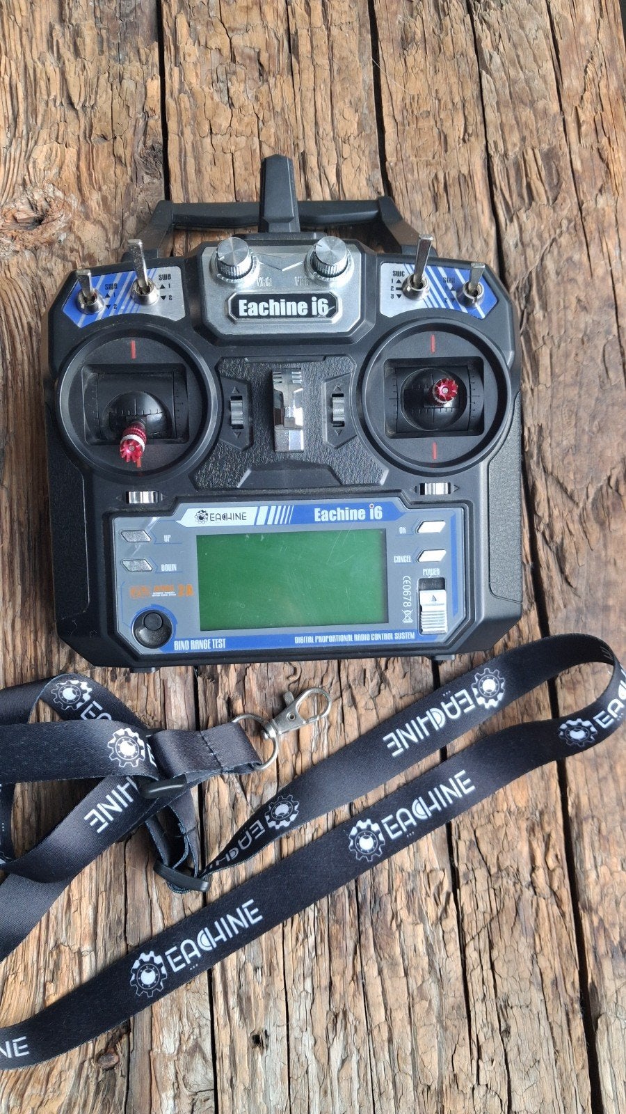 Flysky-I6 zender, met draagkoord., Hobby en Vrije tijd, Ophalen of Verzenden, Gebruikt, Elektro, Quadcopter of Multicopter