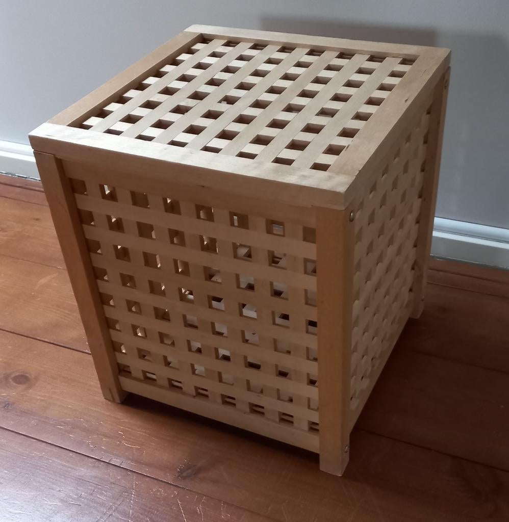kistje - opbergbox - krukje beukenhout IKEA 39x35 @DOC61, Ophalen, Minder dan 50 cm, Minder dan 50 cm, Zo goed als nieuw
