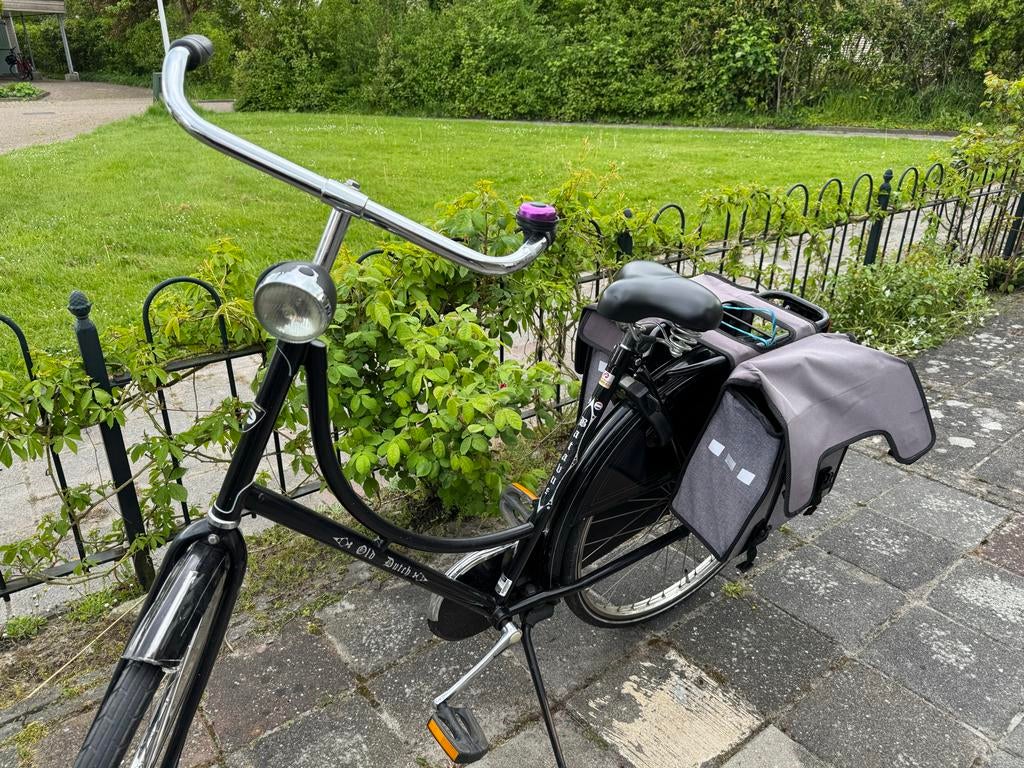 Batavus Dutch fiets met dubbele fietstassen, Ophalen, Zo goed als nieuw