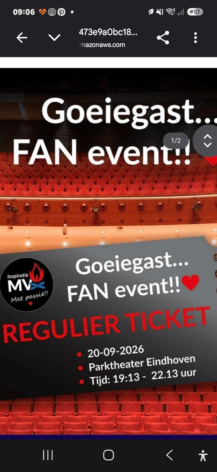 2 tickets goeie gast event 2026., Tickets en Kaartjes, Concerten | Overige, Twee personen