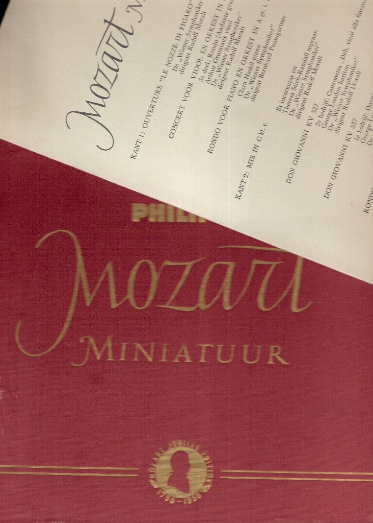Mozart Bicentennial Special Issue, 10'' box (Philips 1956 ), Ophalen, Gebruikt, Overige formaten, Overige typen