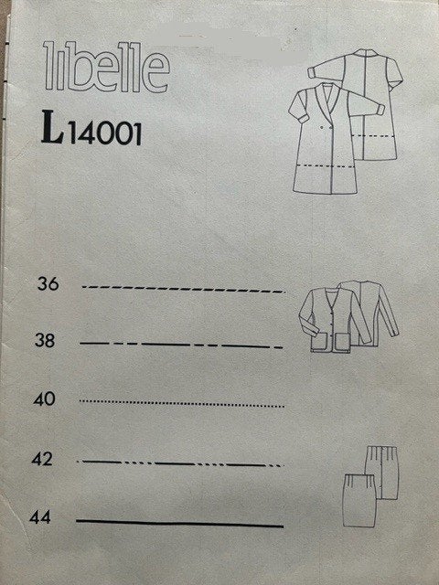 Vintage naai patroon jas, colbert en rok - L14001, Overige merken, Overige typen, Vrouw, Nieuw
