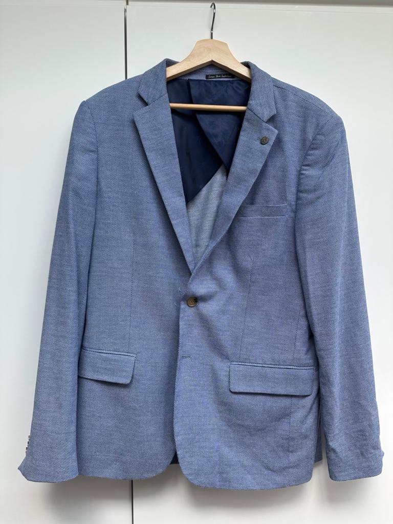 Scotch & Soda Lichtblauwe Blazer Maat XL, Ophalen of Verzenden, Zo goed als nieuw, Maat 56/58 (XL), Blauw