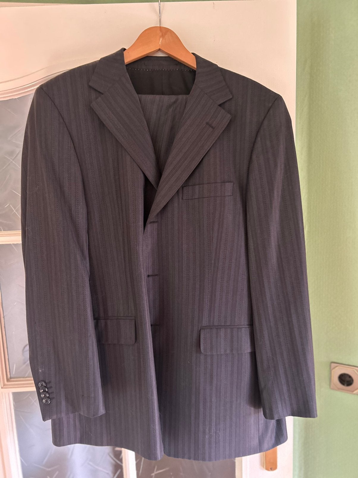 Herenkostuum zwart, Kleding | Heren, Ophalen, Zo goed als nieuw, Maat 52/54 (L), Zwart