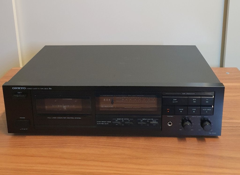 ONKYO TA-2120 ENKEL CASSETTEDECK ZWART., Ophalen of Verzenden, Enkel, Overige merken