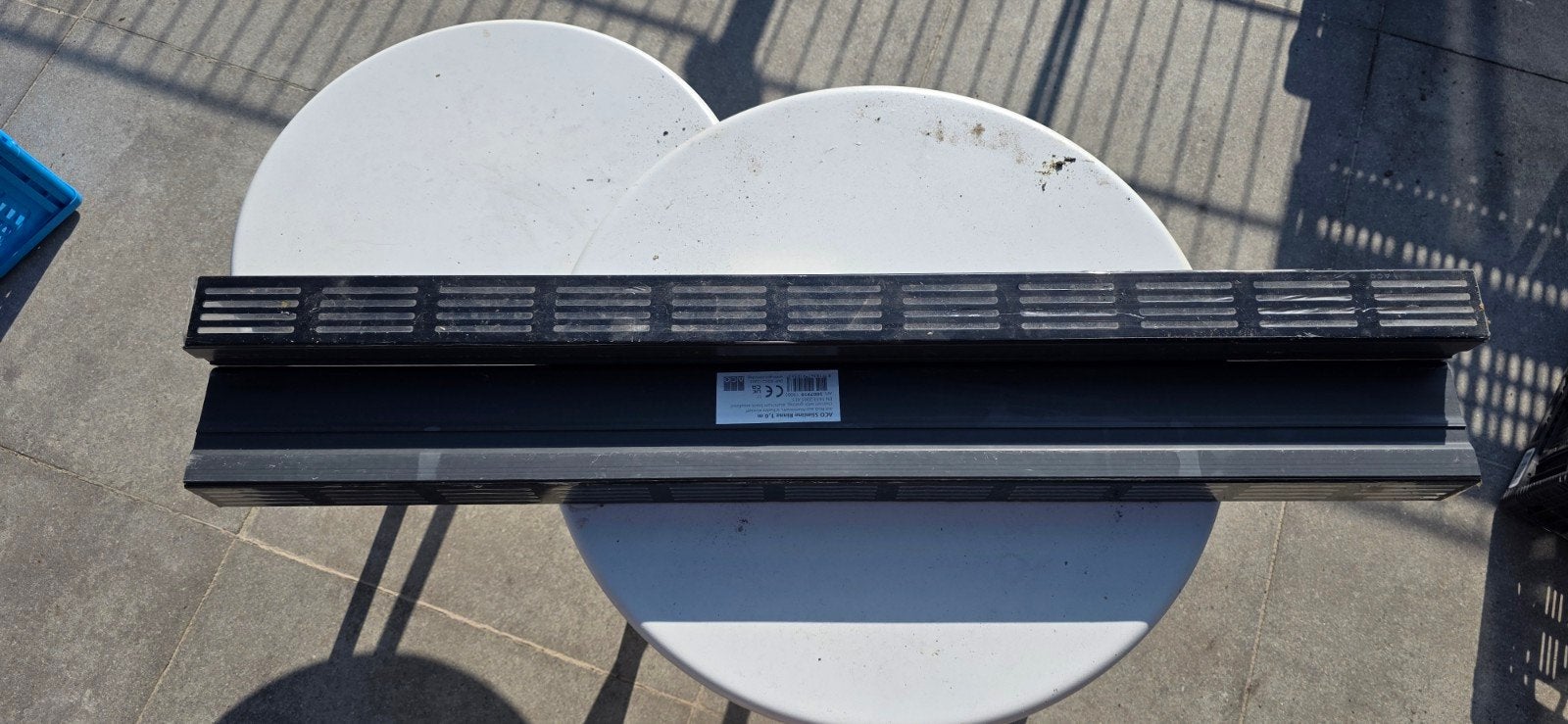 2x ACO Slimline goot 1m ZWART met aansluitmaterialen, Ophalen, Nieuw