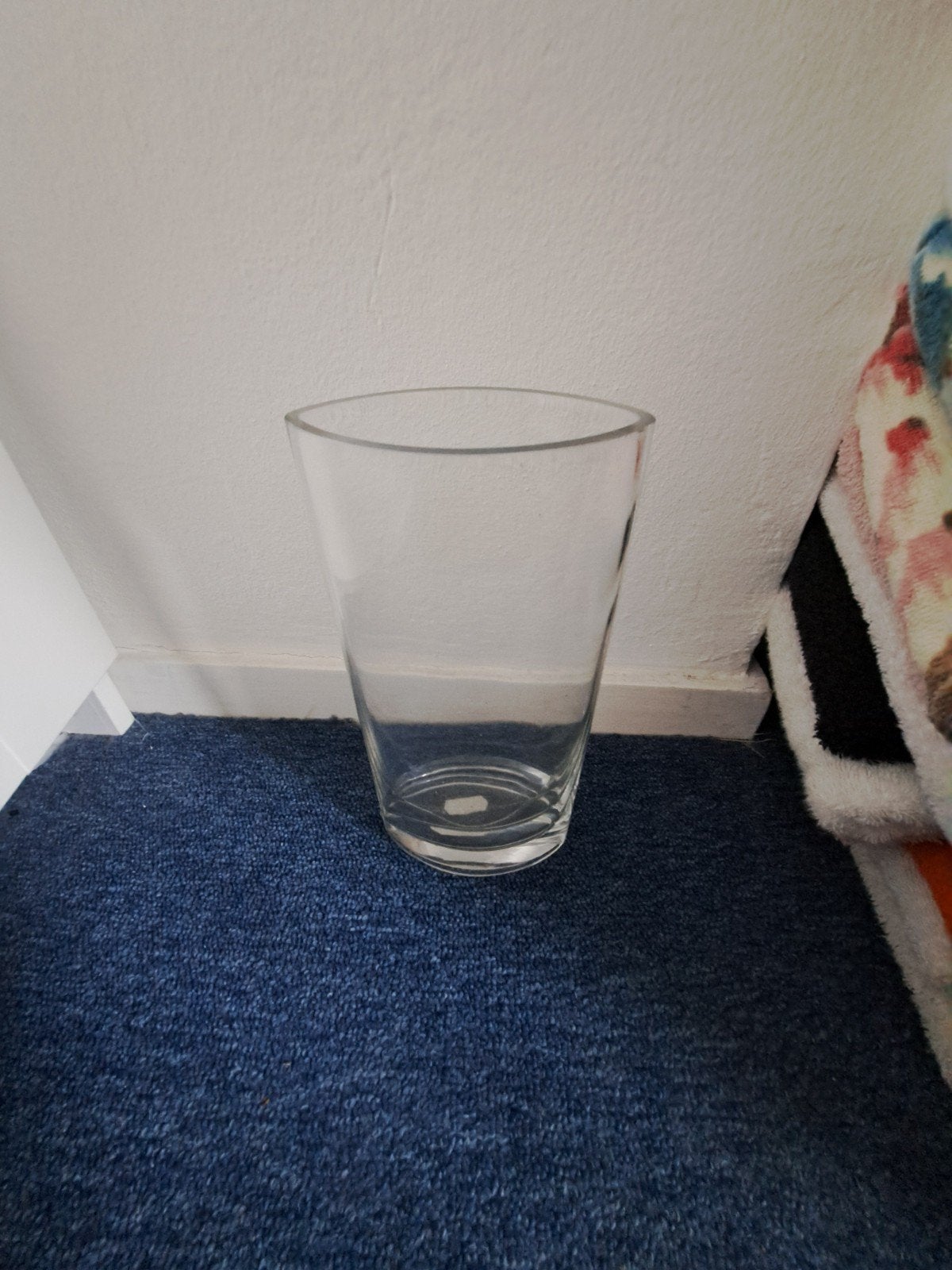Glazen vaas - 25 cm hoog, Ophalen of Verzenden