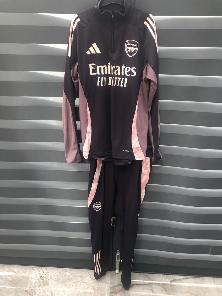 Arsenal trainingspak shirt S broek M, Maat 48/50 (M), Zwart, Ophalen of Verzenden, Zo goed als nieuw