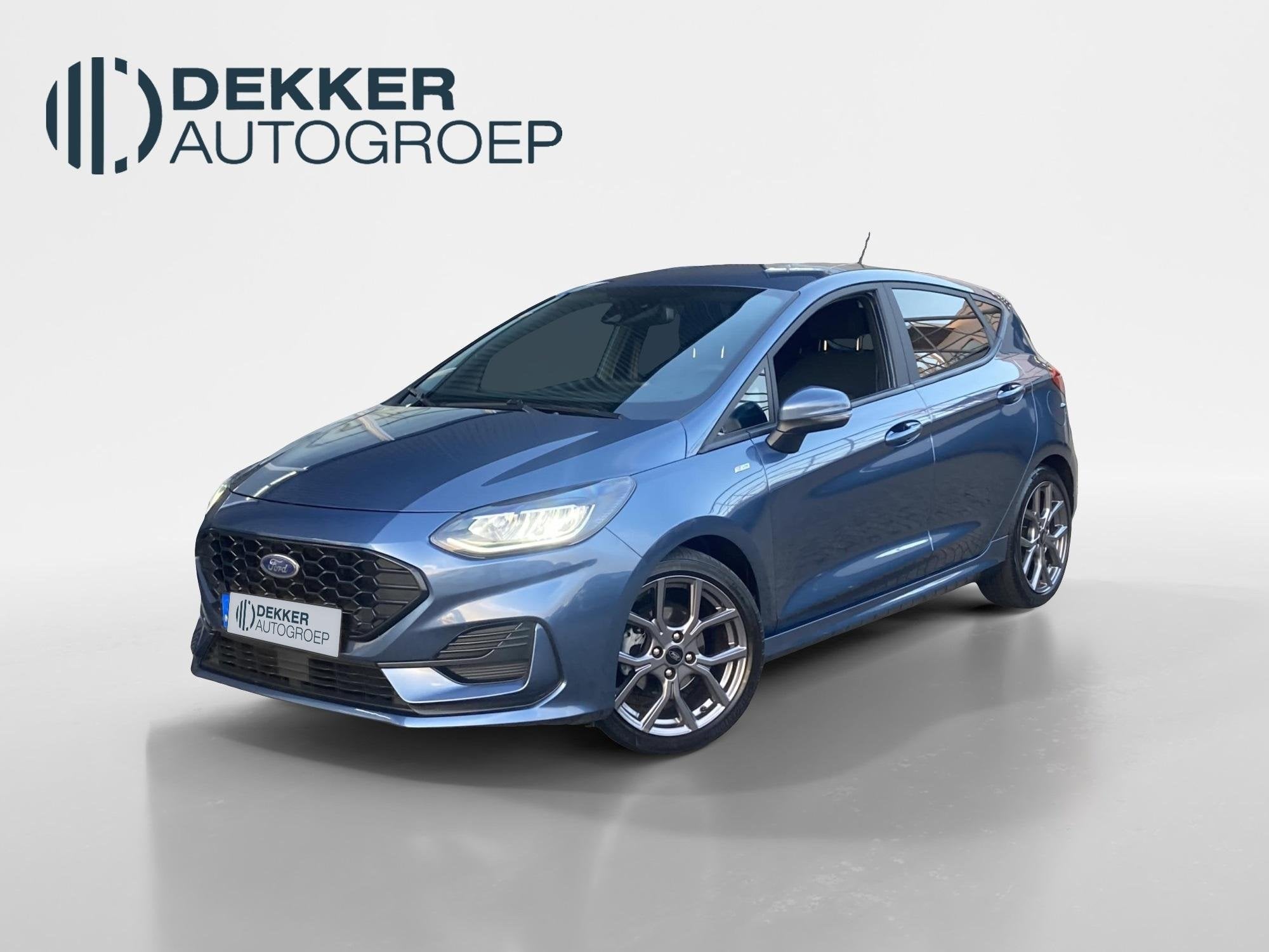 Ford Fiesta 1.0 EcoBoost Hybrid 125 pk ST-Line 5-deurs Apple, Voorwielaandrijving, Gebruikt, Blauw, 49 €/maand