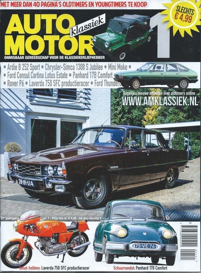 AMK 1 2021 : Rover P6 3500 - Mini Moke - Panhard 17B Comfort, Ophalen of Verzenden, Gelezen, Algemeen