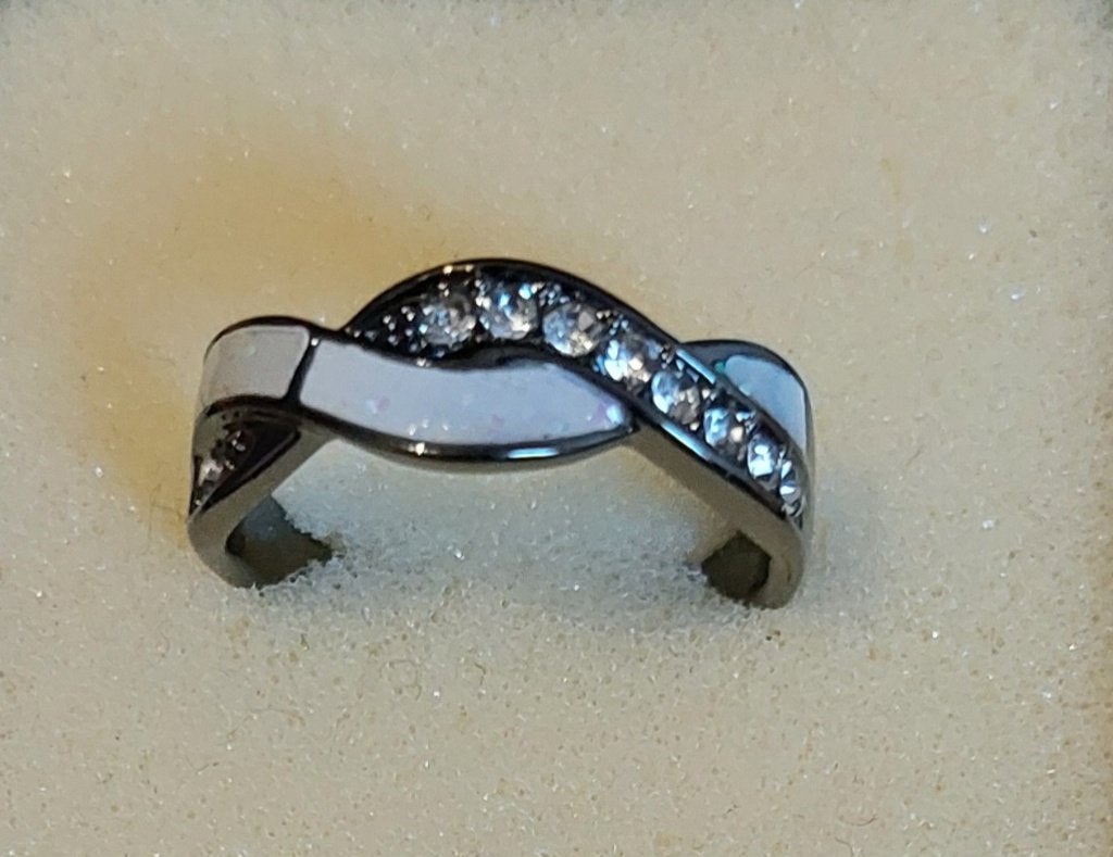 Opaal ring maat 17.5mm, Sieraden, Tassen en Uiterlijk, Ringen, Ut, Wit, Nieuw, Ophalen of Verzenden