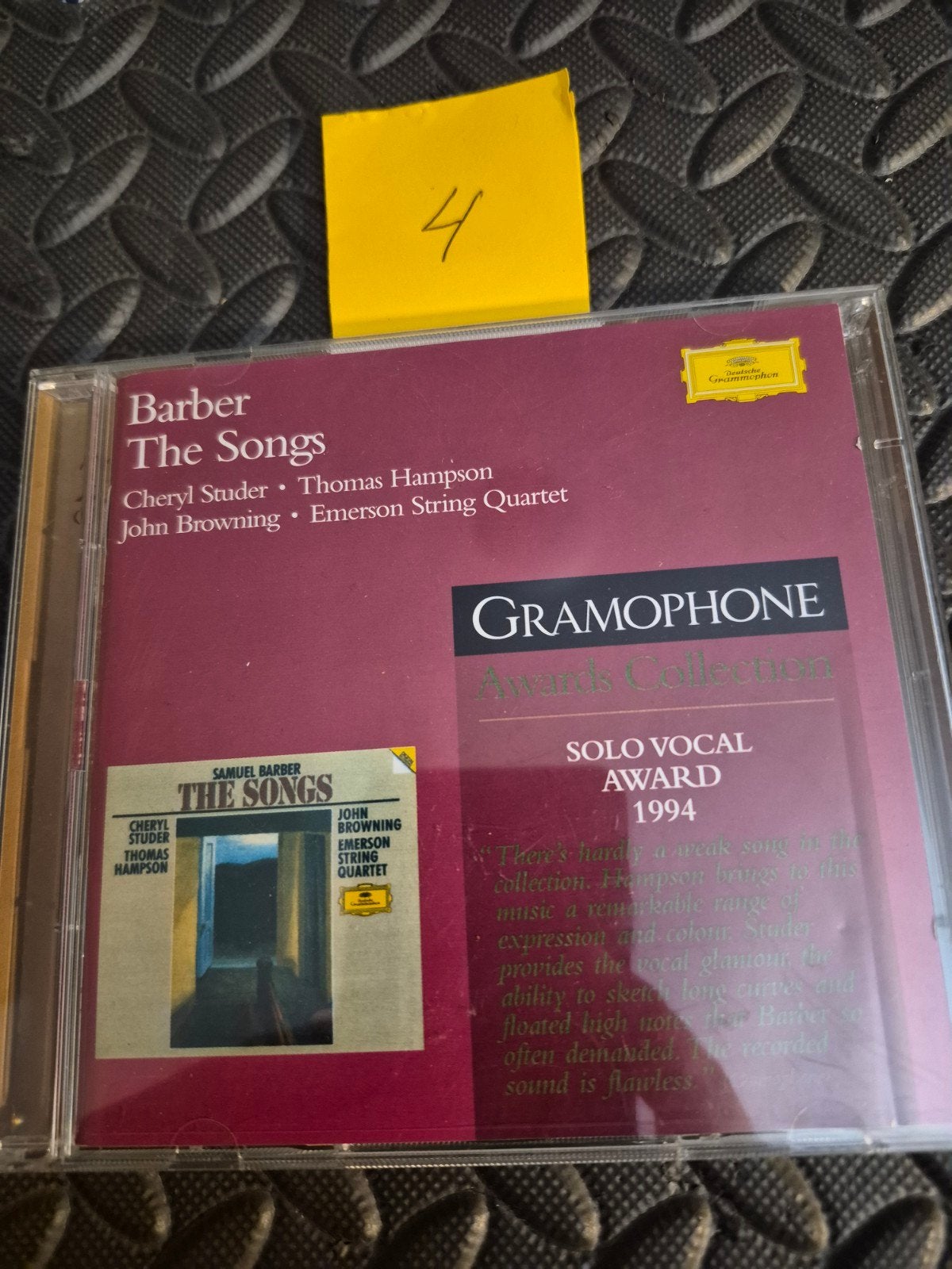 Samuel Barber - The Songs (Gramophone Awards Collection), Overige componisten, Modernisme tot heden, Ophalen of Verzenden, Zo goed als nieuw