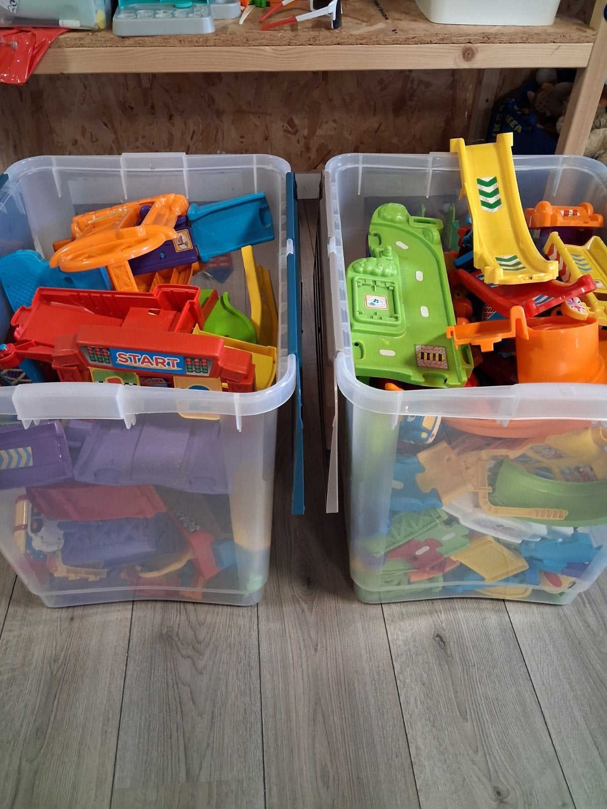 VTech Toet Toet Auto's Garage, Vliegtuig en Baandelen, Ophalen, Gebruikt