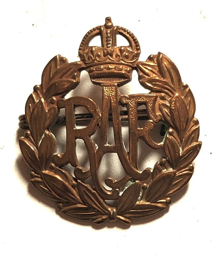 RAF Insigne Royal Air Force  Goudkleurig, Ophalen of Verzenden, Luchtmacht, Engeland, Embleem of Badge
