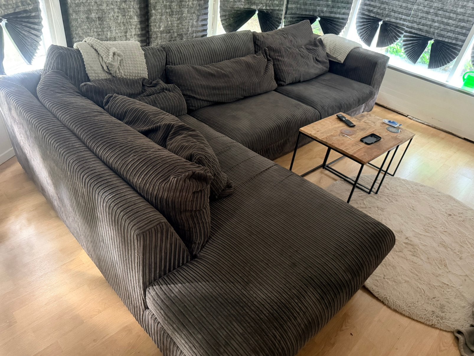 BRUINE RIP LOUNGE BANK, Ophalen of Verzenden, Gebruikt, Stof, Lounge bank
