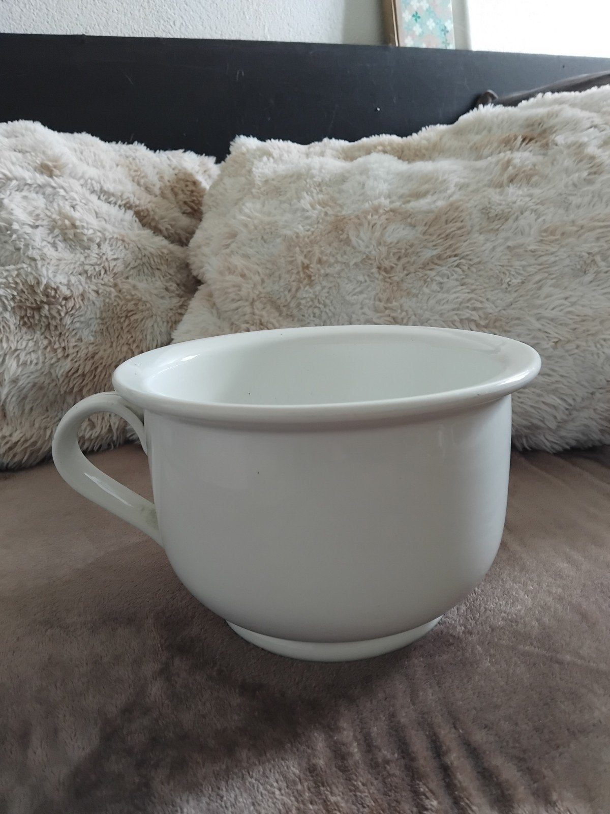 Vintage Witte Po | Ondersteek | Bedpan | Keramiek, Ophalen of Verzenden