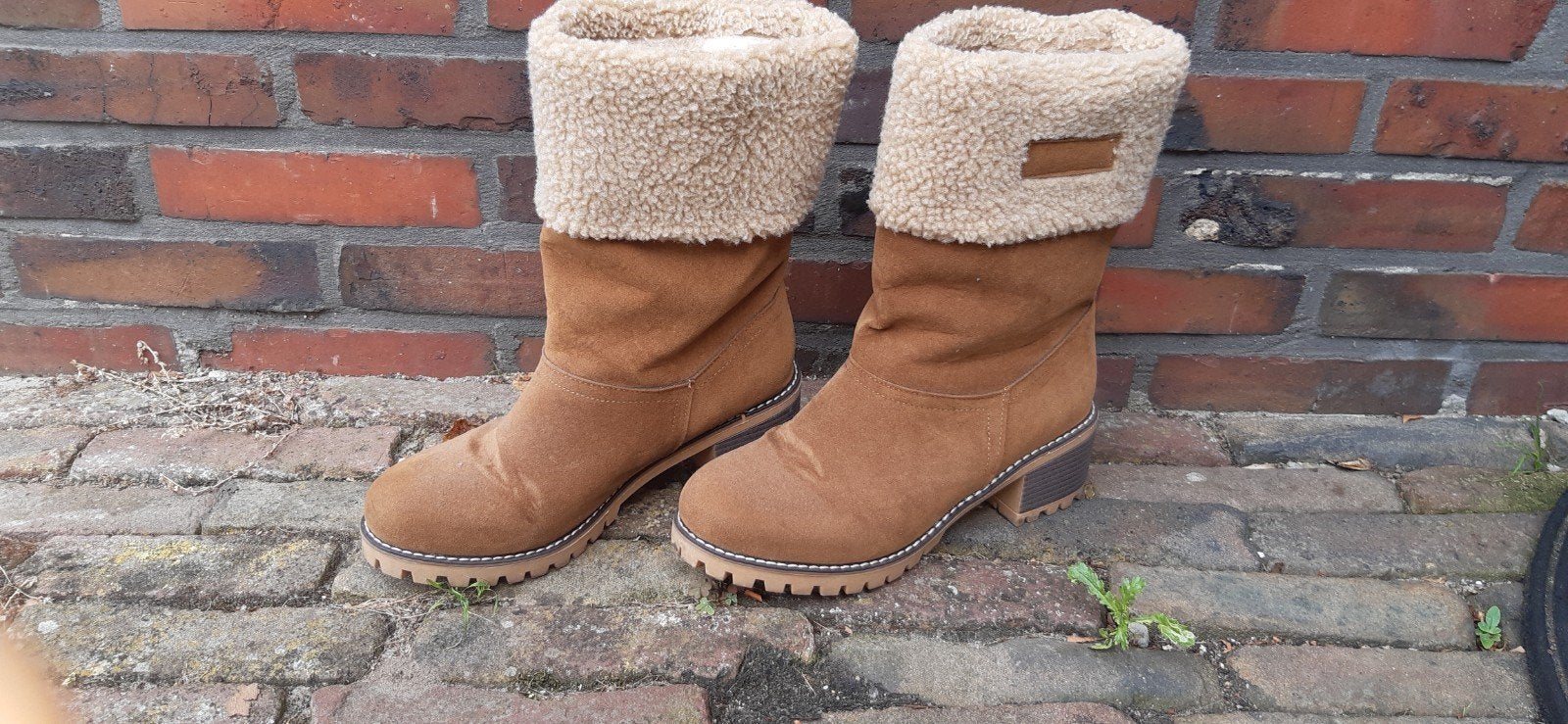 Half hoge laarzen mt 41, Bruin, Boots, Ophalen of Verzenden, Zo goed als nieuw