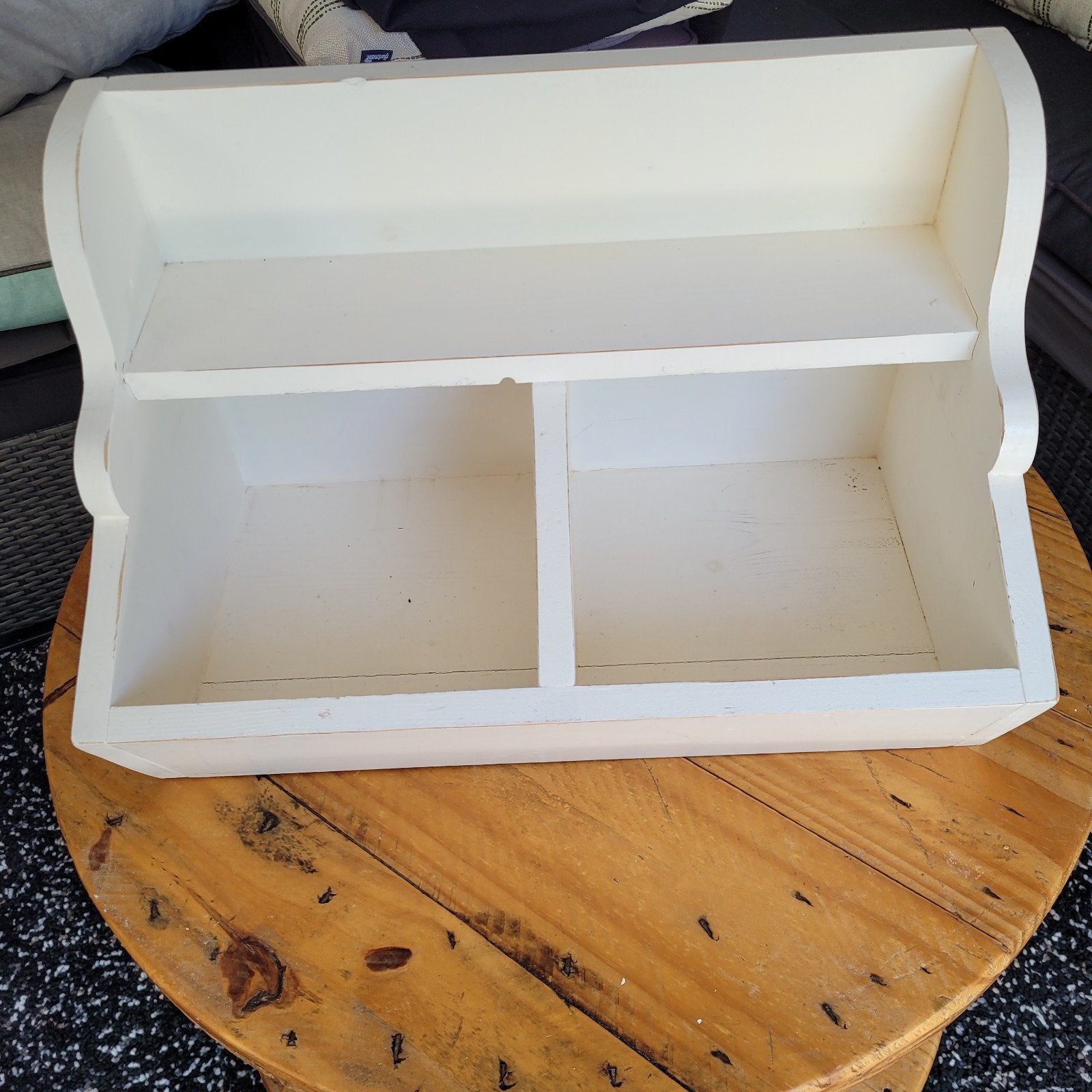 Ouderwetse houten gruttenbak / kruidenrekje, Ophalen