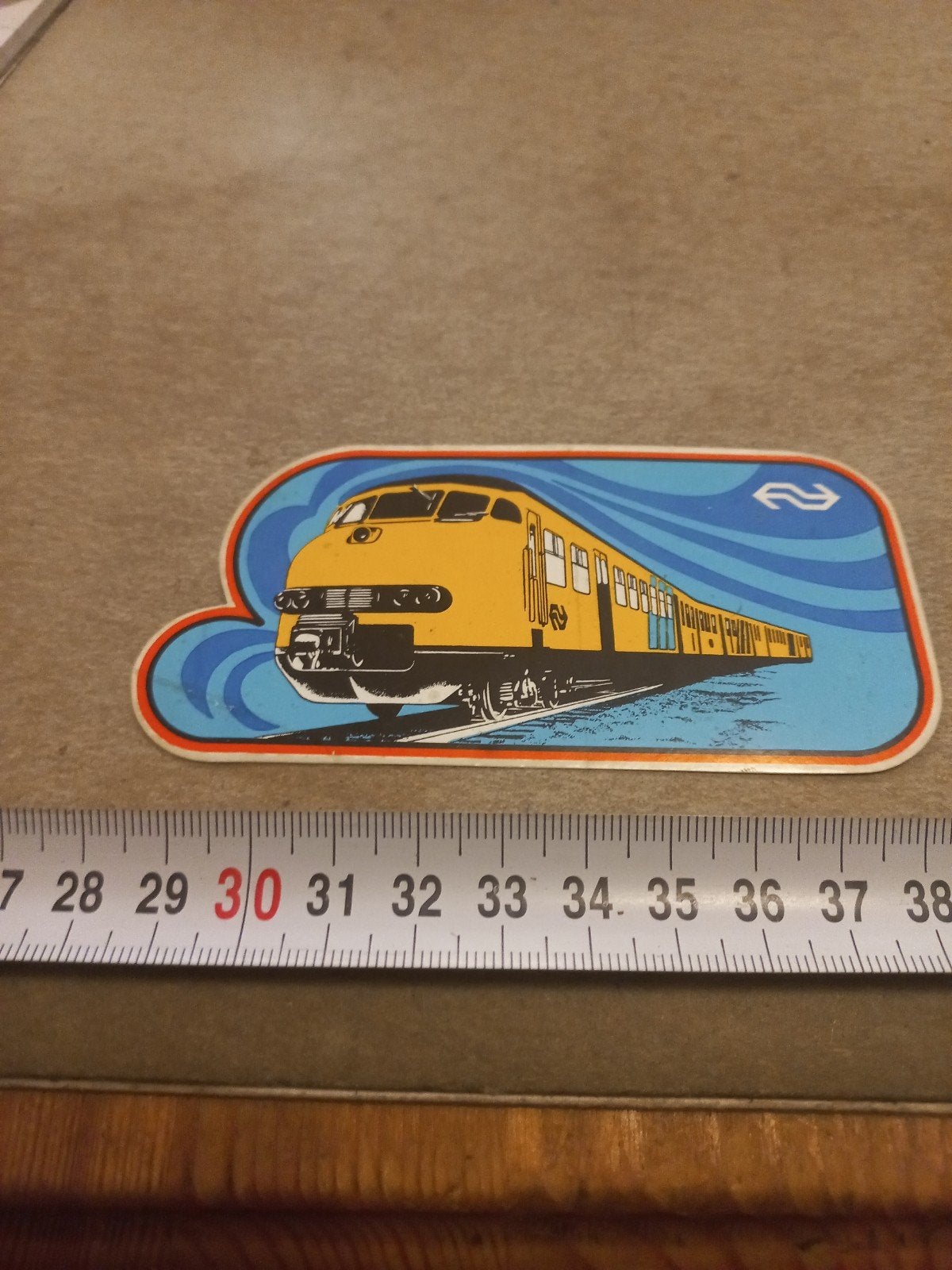 Vintage NS Trein Sticker - Gele Intercity, Verzamelen, Ophalen of Verzenden, Gebruikt, Overige typen