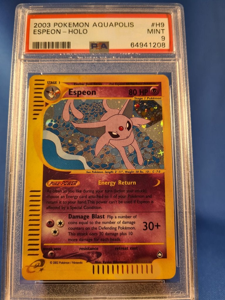 Espeon H9/147 - Aquapolis (PSA 9), Verzenden, Gebruikt