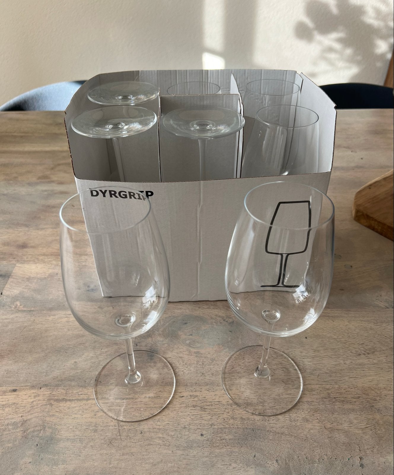 IKEA DYRGRIP wijnglazen - set van 6 nieuw in doos, Ophalen, Glas of Glazen, IKEA, Overige stijlen