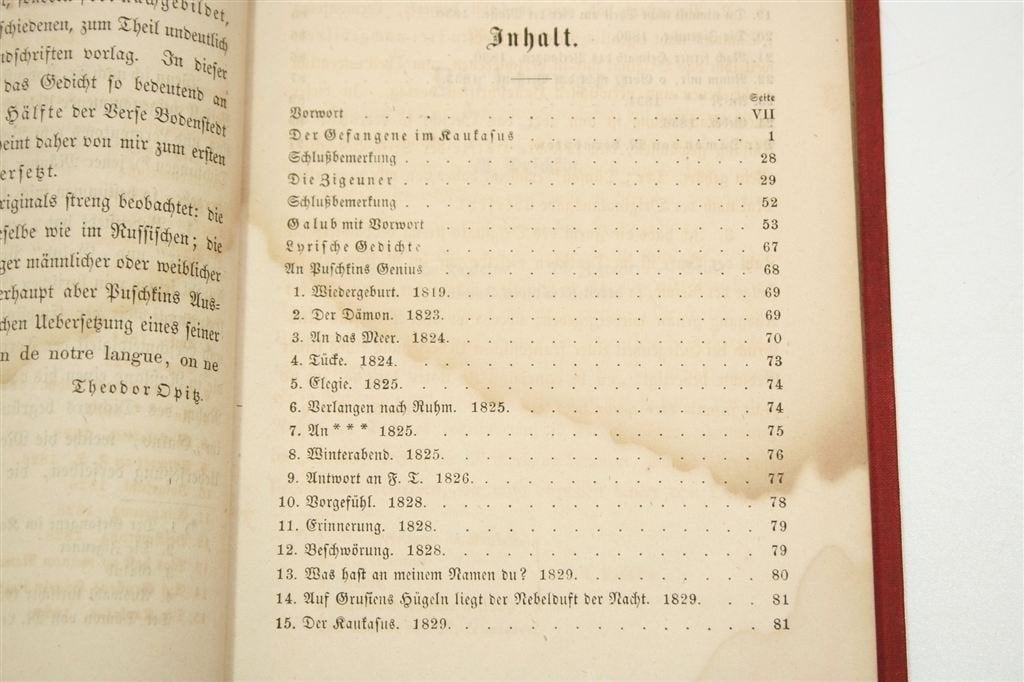 Dichtungen — Puschkin & Lermontow, Berlin 1859, Ophalen of Verzenden
