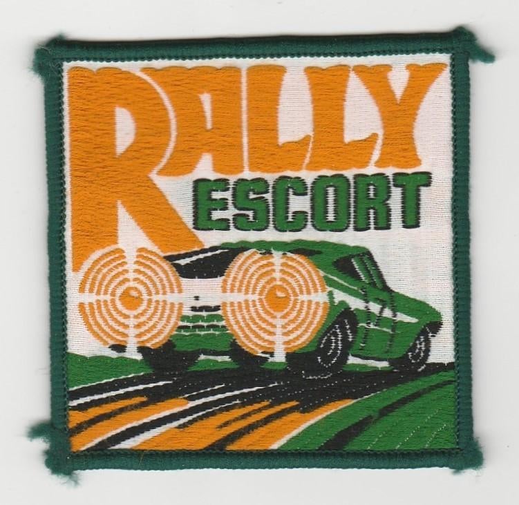 Stoffen embleem / patch Rally Escort, Verzenden, Zo goed als nieuw, Auto's