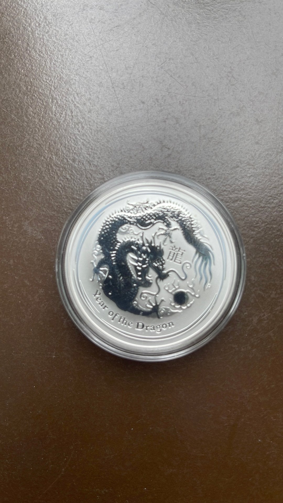 Lunar 2-Year of the Dragon 2012/. 1 OZ, Ophalen of Verzenden, Zilver