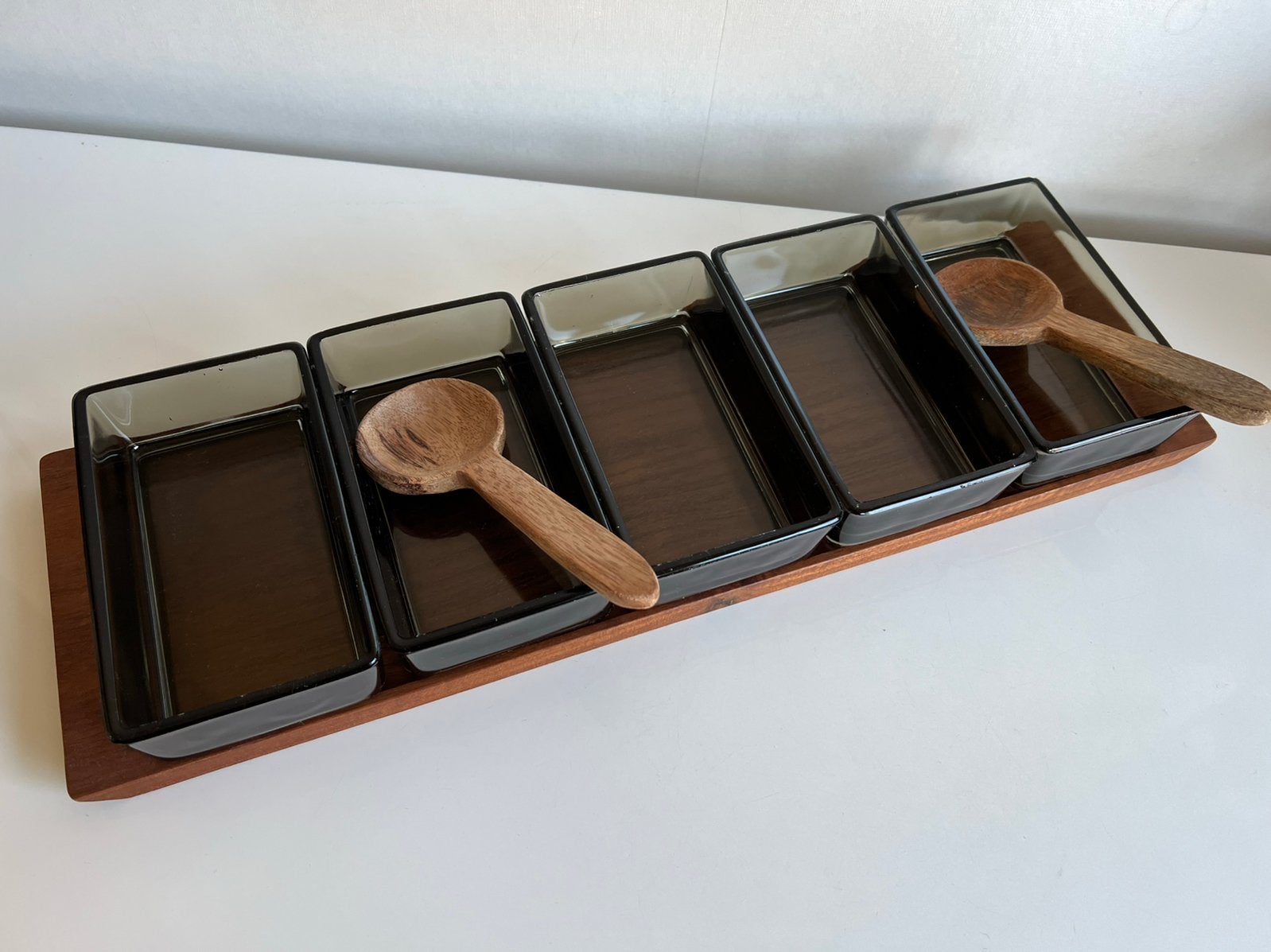 Vintage Design STYLFORM Denmark Teakhout Servingtray Schalen, Serveerplank, Ophalen of Verzenden, Zo goed als nieuw, Rechthoekig