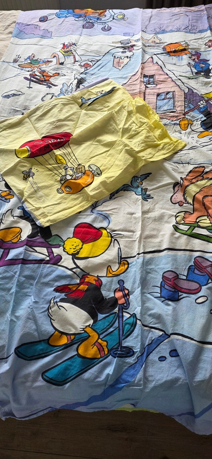 Donald Duck dekbedovertrek 1 persoonsbed - Zo goed als nieuw, Ophalen, Eenpersoons, Meerkleurig, Dekbedovertrek