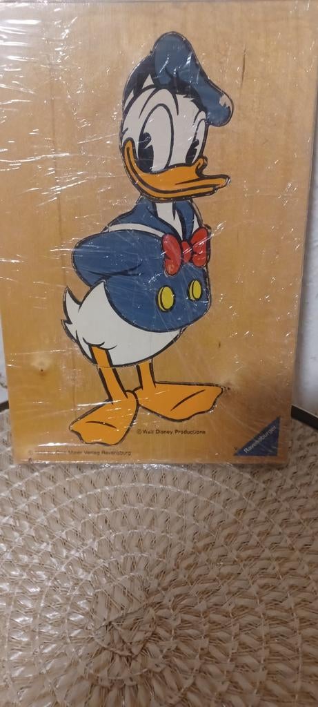 Vintage Houten Donald Duck Puzzel - Jaren '70 Ravensburg, Verzamelen, Disney, Ophalen of Verzenden, Donald Duck, Zo goed als nieuw