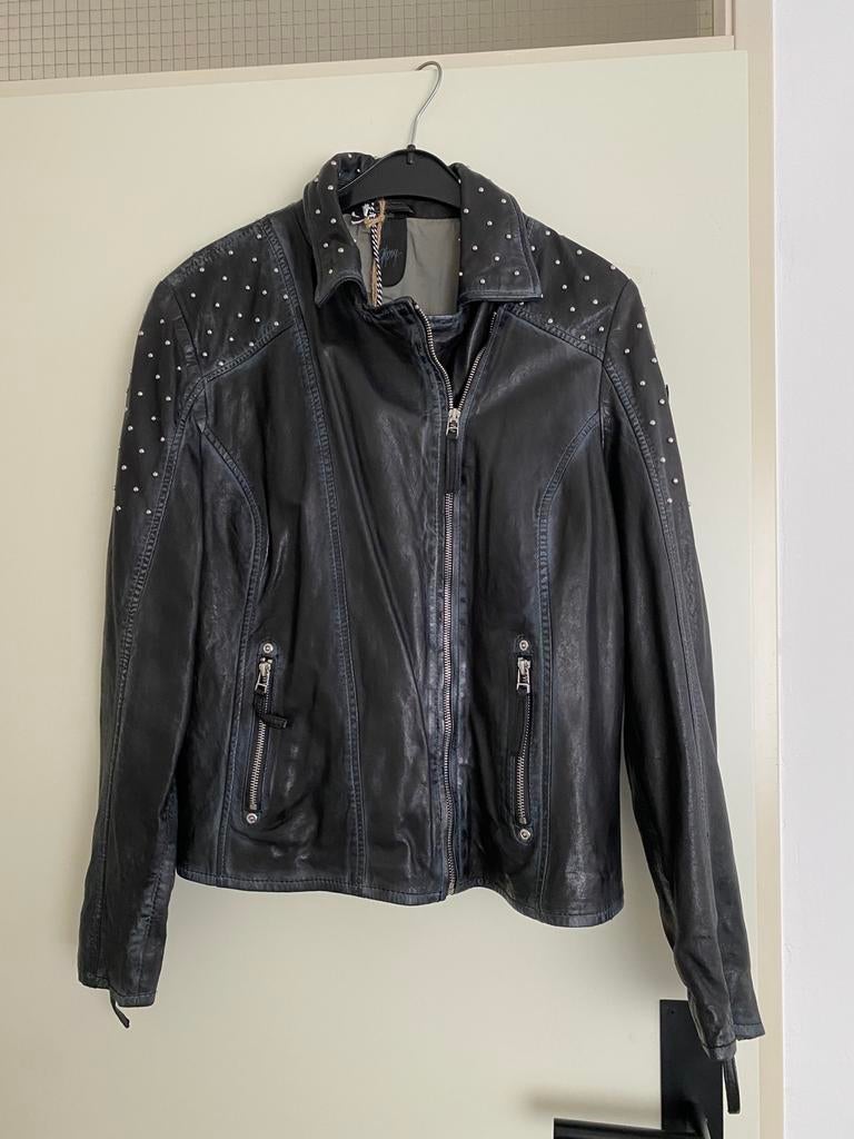 Gipsy leren jas zwart met studs maat xxl, Kleding | Dames, Ophalen of Verzenden, Nieuw, Zwart