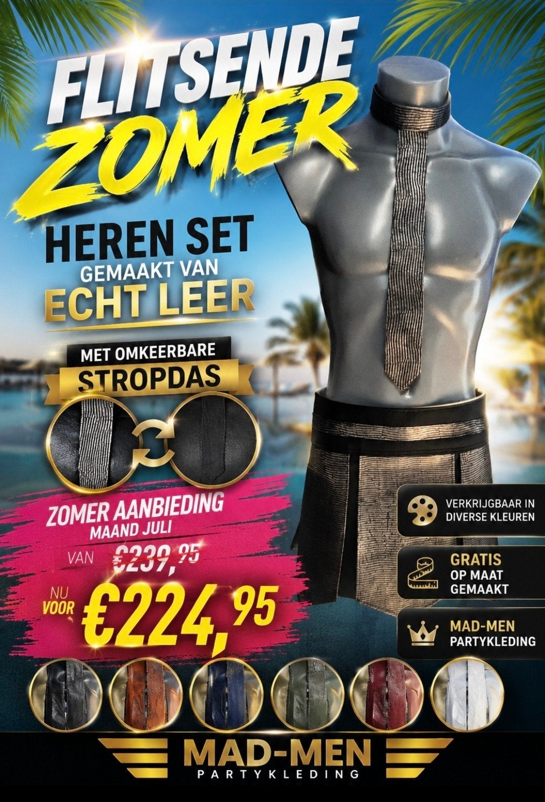 Heren set echt leer. Bitch.  Wasteland.  Toxic. Kinky, Kleding | Heren, Ophalen of Verzenden, Nieuw, Overige maten