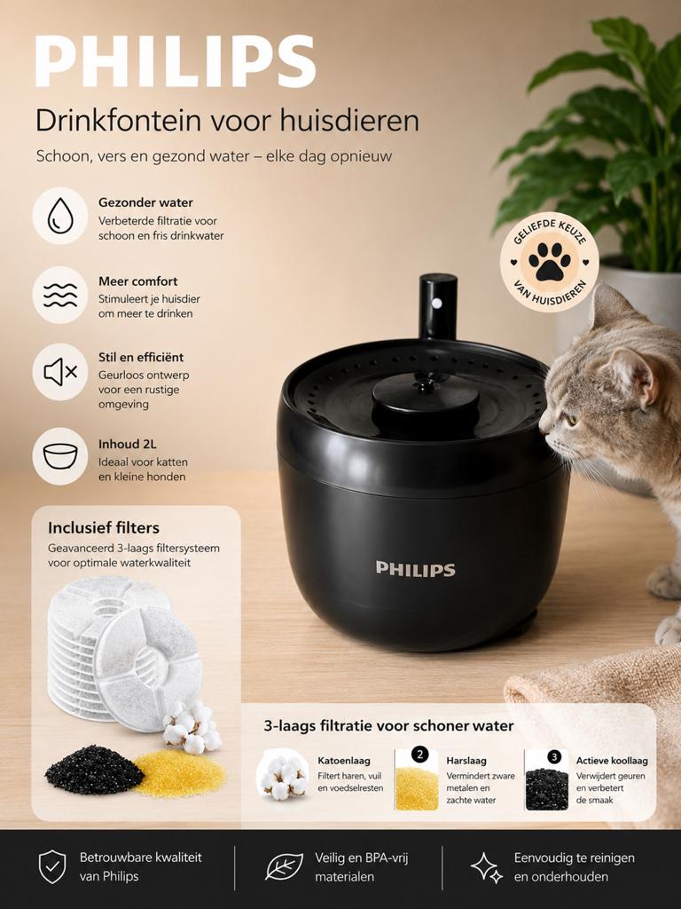 Drinkfontein, Dieren en Toebehoren, Ophalen, Automatisch, Zo goed als nieuw