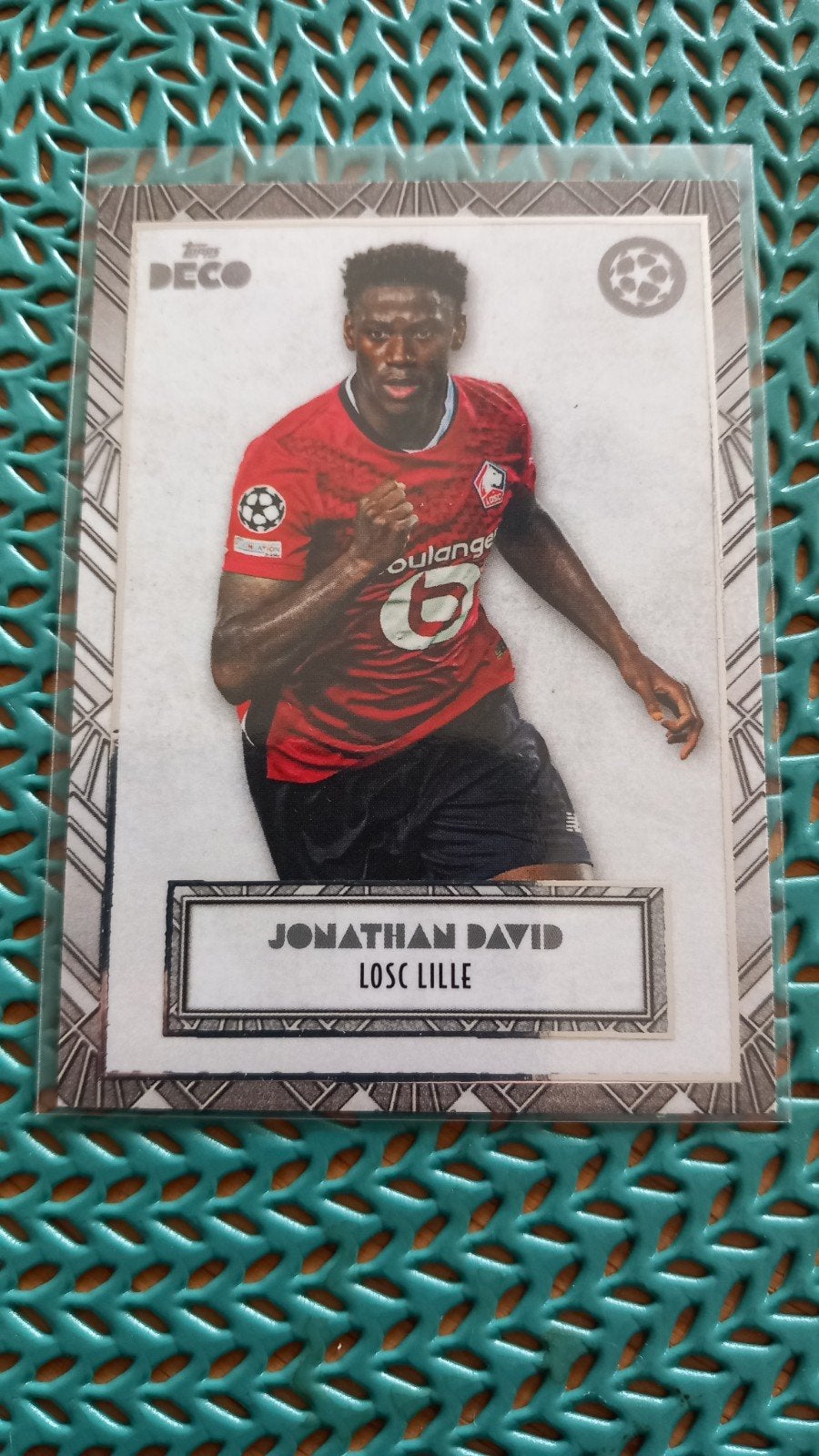 Jonathan David LOSC Lille Topps Deco Champions League kaart, Verzenden, Zo goed als nieuw, Buitenlandse clubs, Spelerskaart