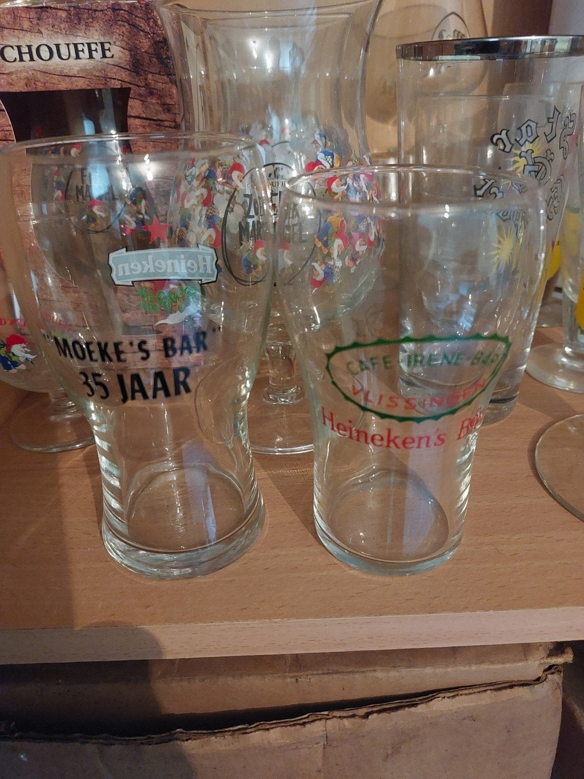 heineken  dubbeldruk, Ophalen of Verzenden, Zo goed als nieuw, Glas of Glazen, Heineken