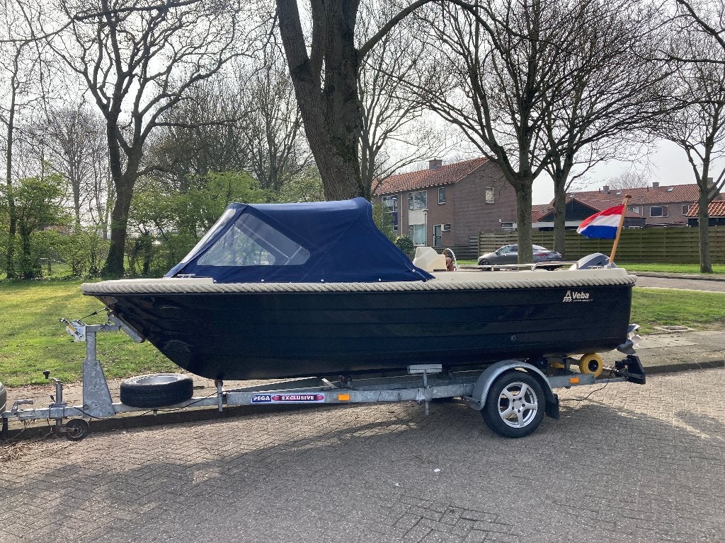 Sloep 5.00m met Yamaha 15pk – nieuwe kap + trailer mogelijk, Ophalen, Overige typen, 15 pk, 5 m