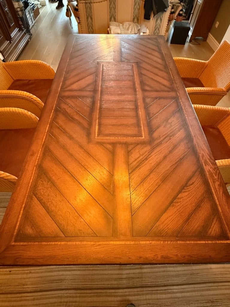 Massief houten uitschuifbare eettafel – 200 cm tot 240 cm, Ophalen, Gebruikt, 200 cm of meer, 50 tot 100 cm