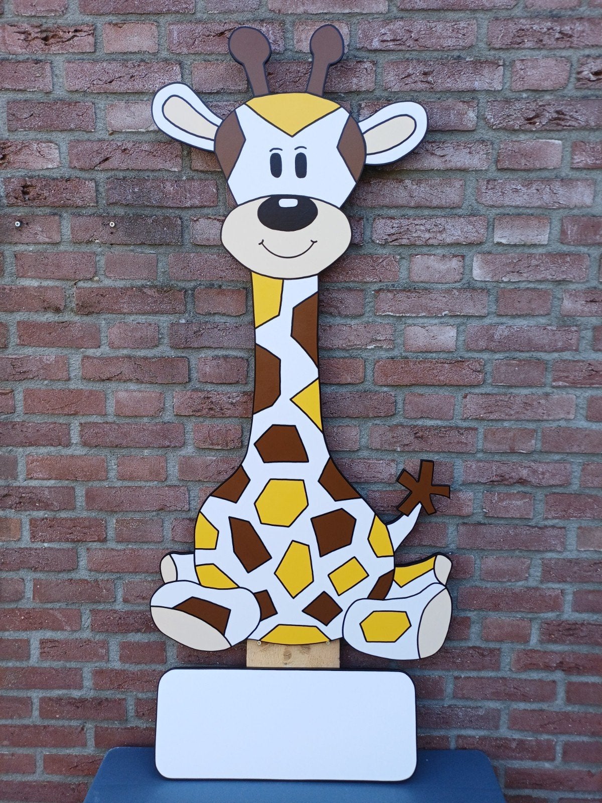 Geboortebord giraf inclusief naambord en paal, Kinderen en Baby's, Kraamcadeaus en Geboorteborden, Ophalen, Nieuw, Geboortebord