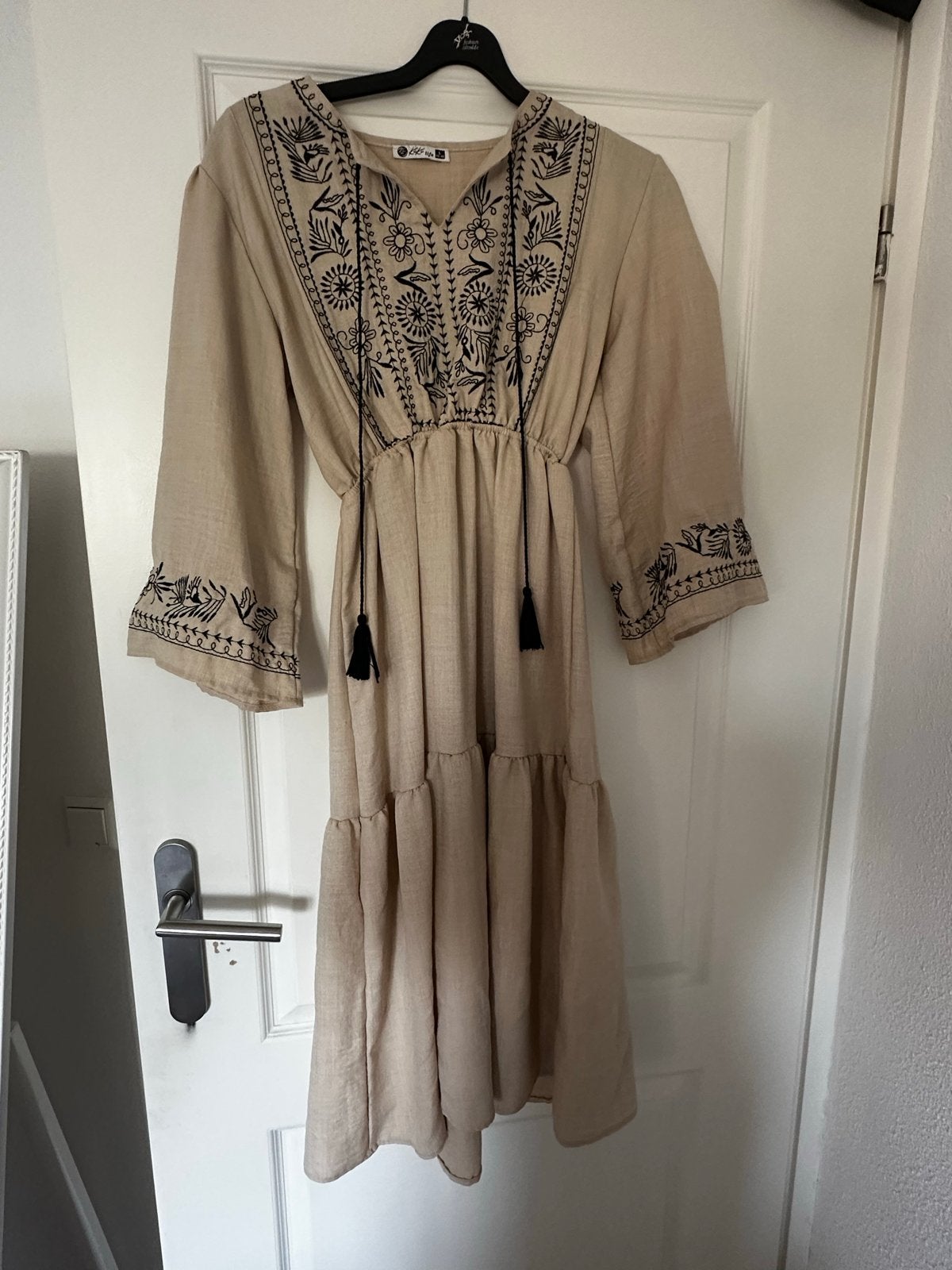 Een beige bohemian maxi-jurk, Ophalen of Verzenden