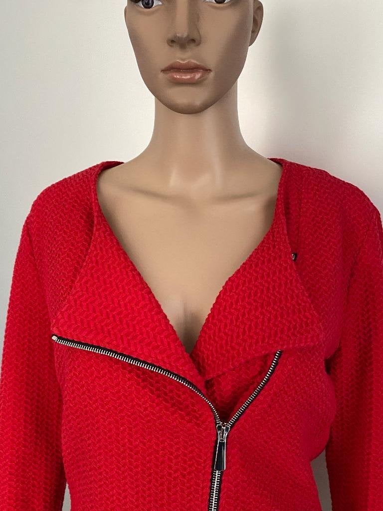 K84 Claudia Strater mt 40=M jasje vest bikerjasje biker rood, Maat 38/40 (M), Ophalen of Verzenden, Zo goed als nieuw, Rood