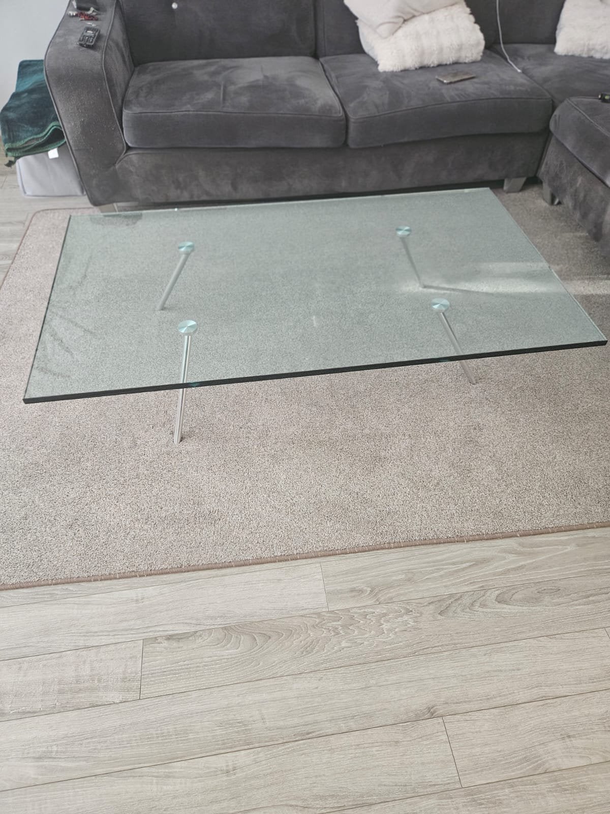 Salon tafel Glas, Ophalen, 100 tot 150 cm, 50 tot 100 cm, Zo goed als nieuw