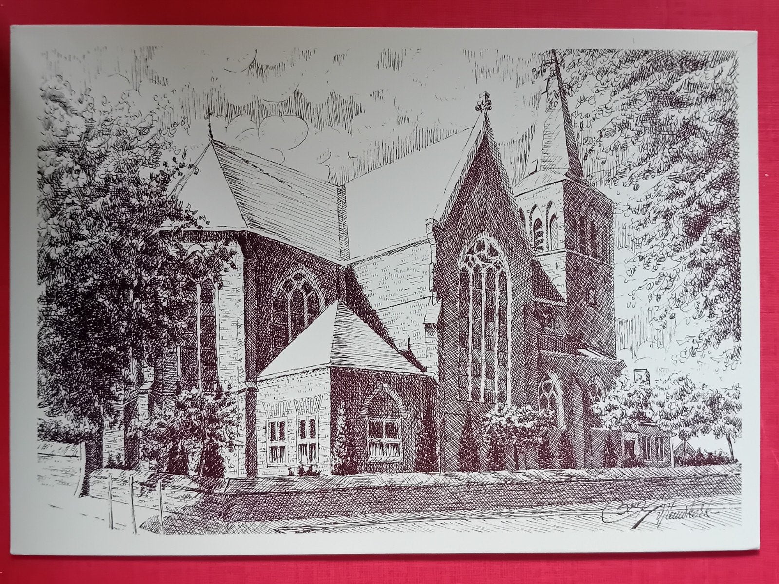 Ansichtkaart St. Clemenskerk - Gerwen, Nuenen, Verzamelen, Ophalen of Verzenden, 1980 tot heden, Ongelopen, Noord-Brabant